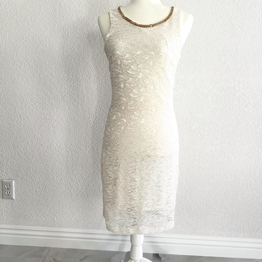 Elegant White Lace Dress